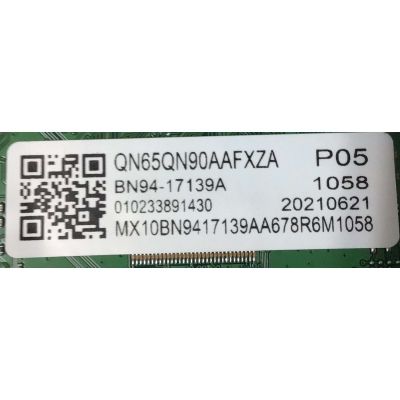 MAIN PARA TV SAMSUNG NUMERO DE PARTE BN94-17139A / BN41-02855A / BN97-18953A / PANEL CY-TA065FLAV5H / MODELO QN65QN90AAFXZA AC04 / QN65QN90AAFXZA / QN65QN90AAF - Imagen 2